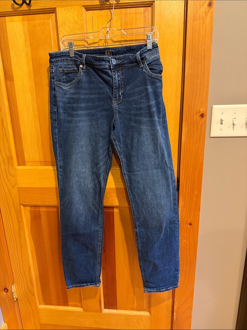 Kut from the Kloth Women's Dark Wash Slouchy Boyfriend Jeans Size 16